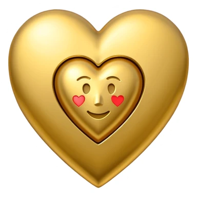 Golden heart with a dollars pattern on it sticker