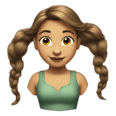 girl-hair-shrek-shark-wow sticker