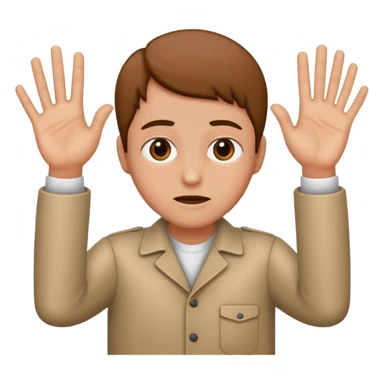 A person holding up their hands innocently (like they were accused of a crime) sticker