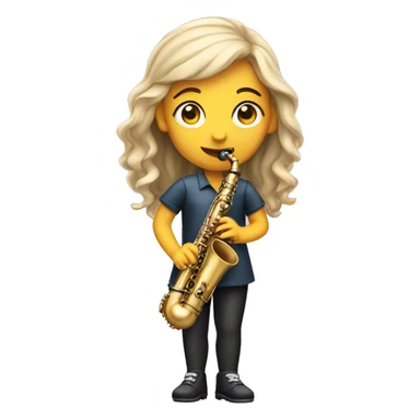 Girl with a clarinet sticker