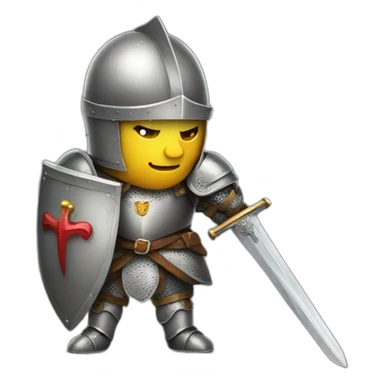 Knight Apple-in armor- with a sword sticker