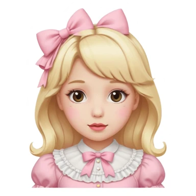 Pink Lolita with blonde hair sticker