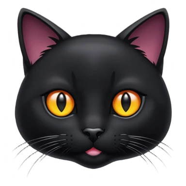 black cat black eyes sticker