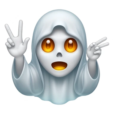 Ghost flipping off  sticker