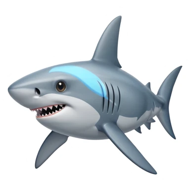 Shark with star eyes  sticker