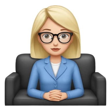 Femme qui attend dans son canapé un homme noir à lunette sticker