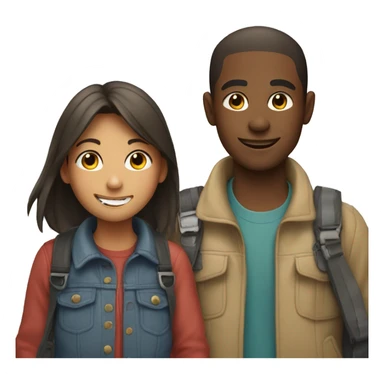 smiling girl with boys remove the people in the back sticker