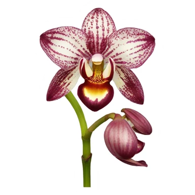 Cymbidium orchid flower sticker