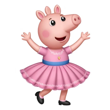 Peppa pig doing the griddy sticker
