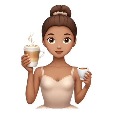 brown ballerina woth capuccino sticker