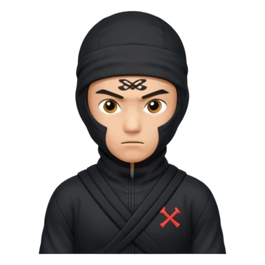 Ninja with MB written on it sticker