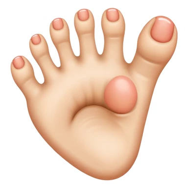 A foot with five toes with eyes, mouth and nose ￼ sticker