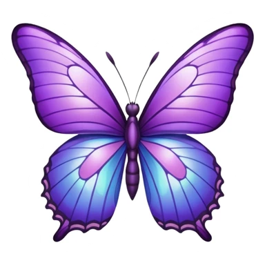 Purple butterfly with sharp ends on their wings sticker