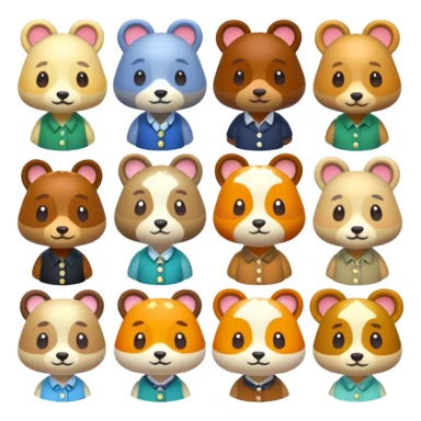 animal crossing characters sticker