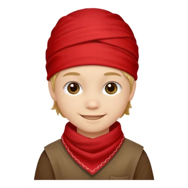 kid with wearing red bandana sticker