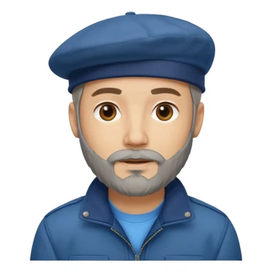 Man with Light Grey Beret – Beard, blue jacket, light beanie.







 sticker