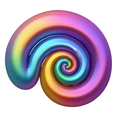 colorful shell swirl sticker