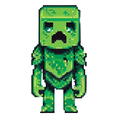 Minecraft Creeper in pixel art style sticker