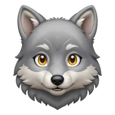 Wolf pup with soft fur and alert ears. sticker