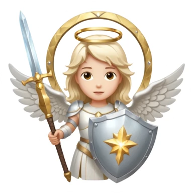 - 🛡️ Shield – symbolizing protection
- ⚔️ Sword – representing spiritual warfare
- 👼 Angel – the heavenly messenger
- ✨ Sparkles – highlighting his glory. Keep it simpled with elegance  sticker