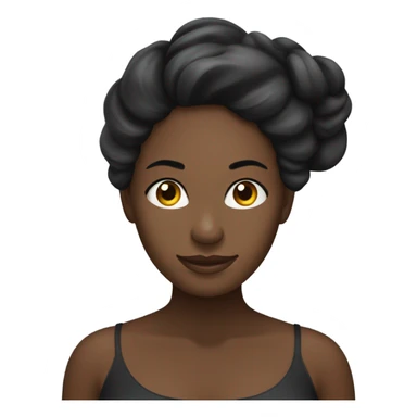 Mujer pelinegra con toalla en la cabeza para hacerse skin Care  sticker