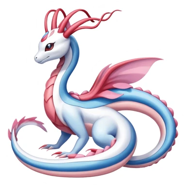 Milotic-Sylveon-Dragonair-Fakémon-hybrid-creature (full body)  sticker