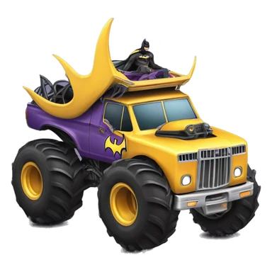 Batgirl Land yacht monster truck  sticker