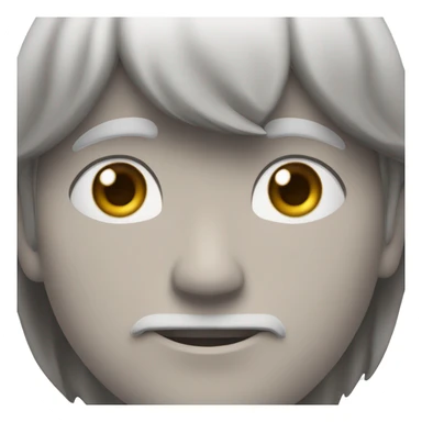 皮肤偏白, 眼睛中等, 戴灰色透明眼镜, 短发的男生, 黑色tou'f头发 sticker