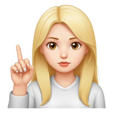 Girl with middle finger  sticker