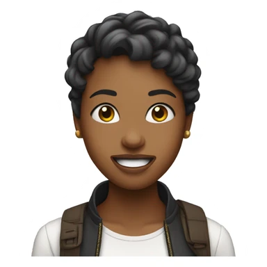 Style girl, marketing type, impressed, mouth open sticker