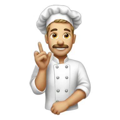 Chef kissing his fingers sticker