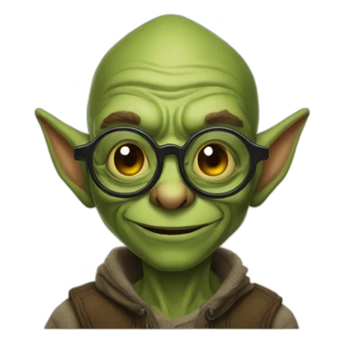 Goblin-glasses-gigachad sticker