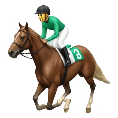 horse with jockey sticker