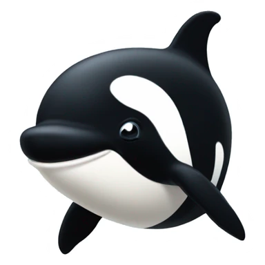an orca in the style of twemoji/twitter/discord's emoji art style sticker