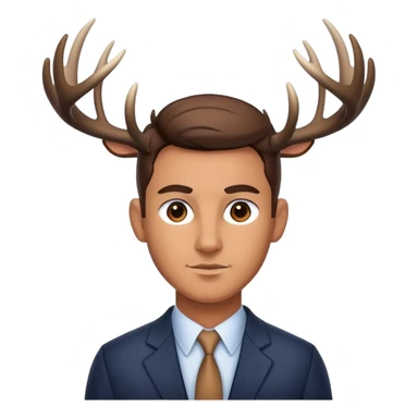 fbi agent with deer antlers  sticker