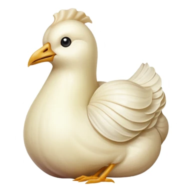 bird with a garlic clove body sticker