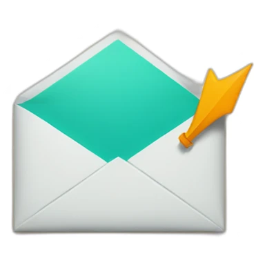 envelope with arrow going towards it sticker