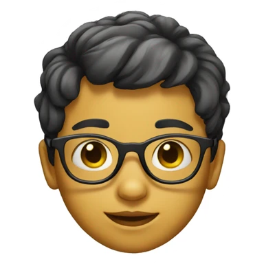 Child with glasses  sticker