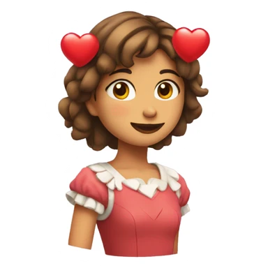 Chica trigueña con corazones  sticker