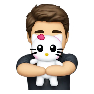 Hello Kitty hugging Tom Cruise sticker