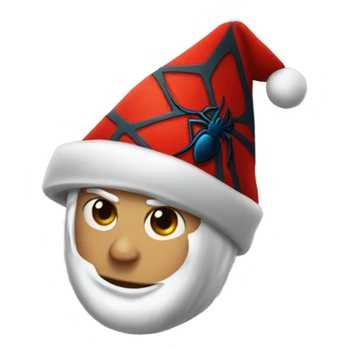 Xmas Spider-Man Santa hat sticker