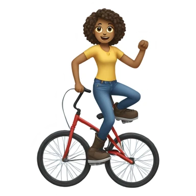 Jacey riding a unicycle sticker