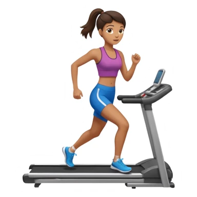 Gym brunette girl tan treadmill sticker