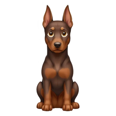 BROWN DOBERMAN sticker