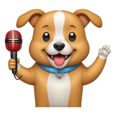 Karaoke pup sticker