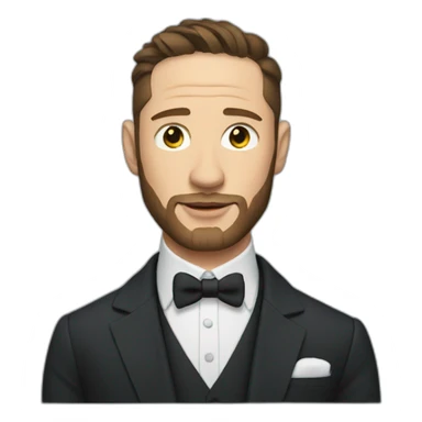 Tom Hardy wearing suit sticker