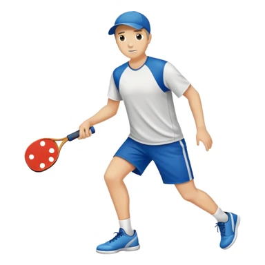 Person playing pickleball sticker