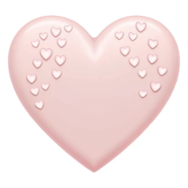 white heart emoji with subtle sakura petal texture sticker