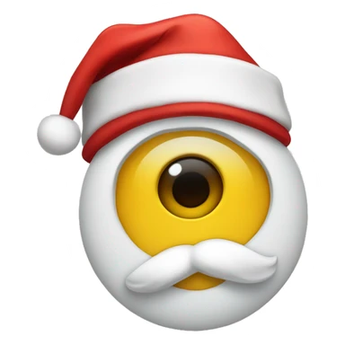 Heart eye emoji with Santa hat sticker