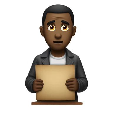 IT Diddy asking himself something, interrogation sign sticker